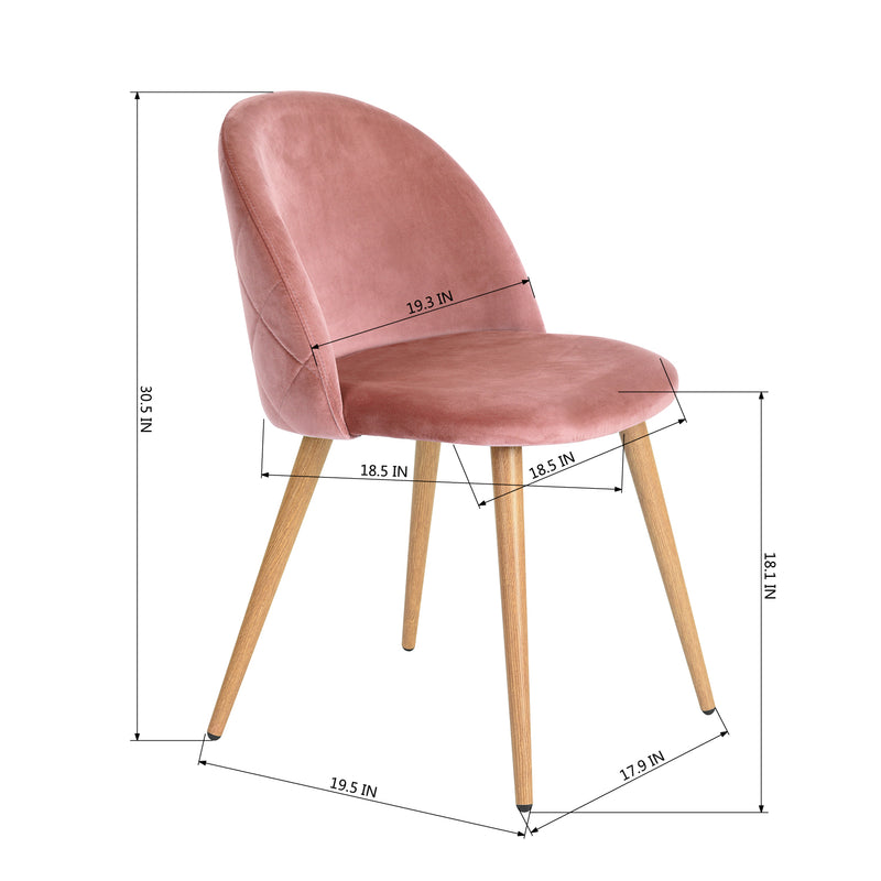 ZOMBA 2-Piece Modern Velvet Dining Chairs