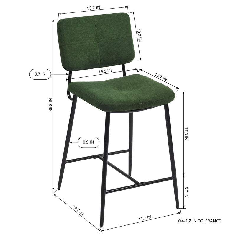 INDEPENDENCE Set of 2 Counter Bar Stools Kitchen Dining Room