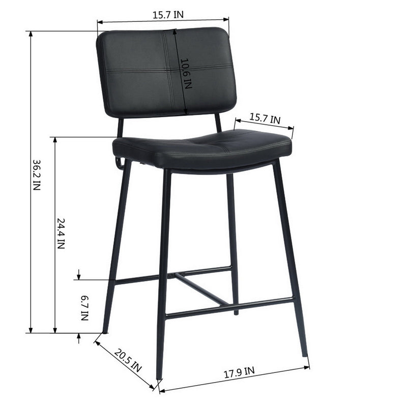 INDEPENDENCE Set of 2 Counter Bar Stools Kitchen Dining Room