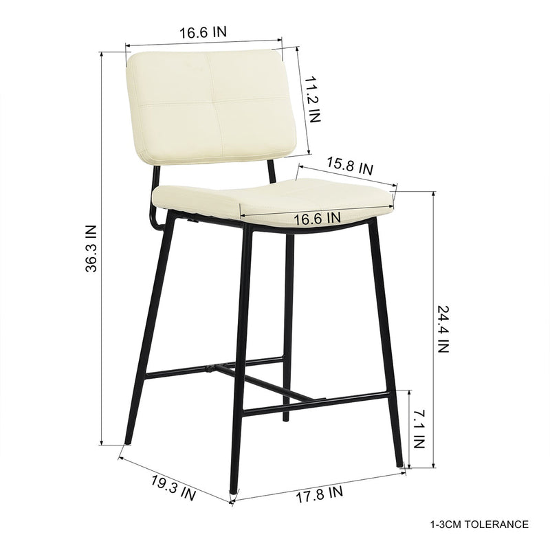 INDEPENDENCE Set of 2 Counter Bar Stools Kitchen Dining Room