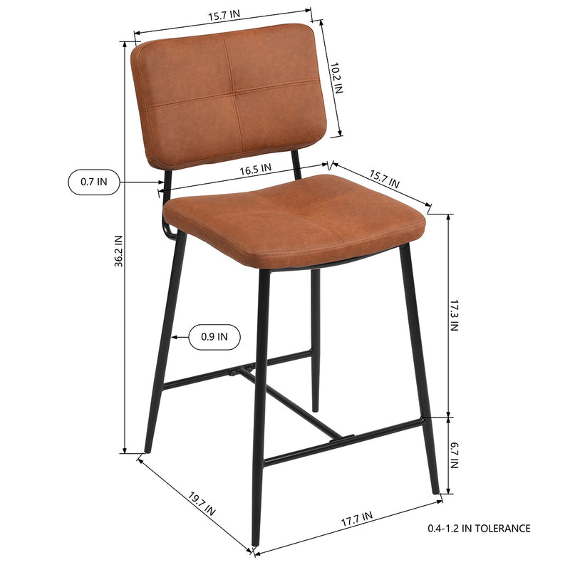 INDEPENDENCE Set of 2 Counter Bar Stools Kitchen Dining Room