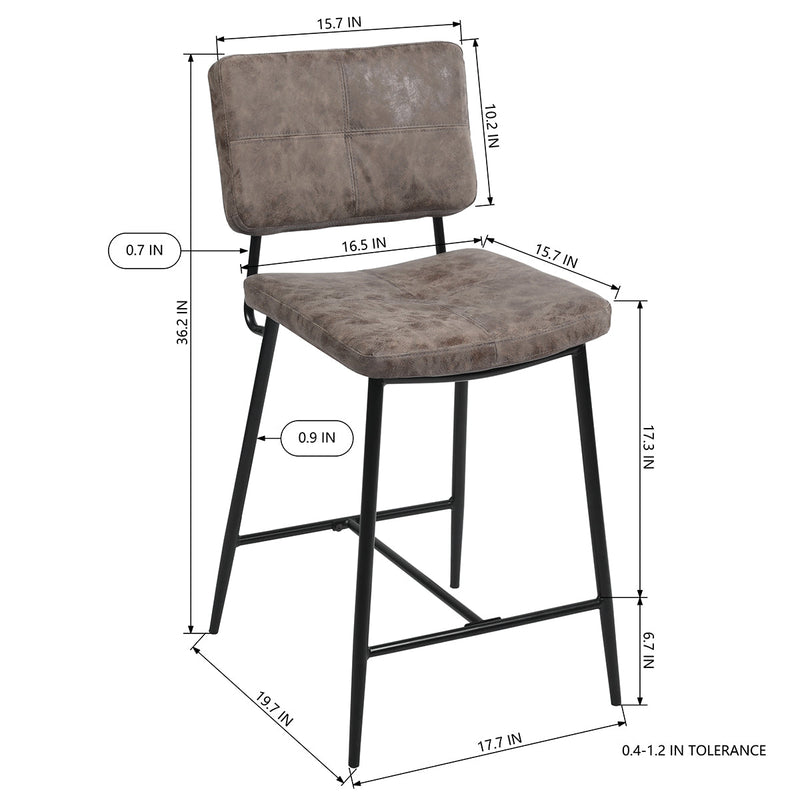 INDEPENDENCE Set of 2 Counter Bar Stools Kitchen Dining Room