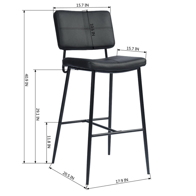 INDEPENENCE Set of 2 High Bar Stools Kitchen Dining Room