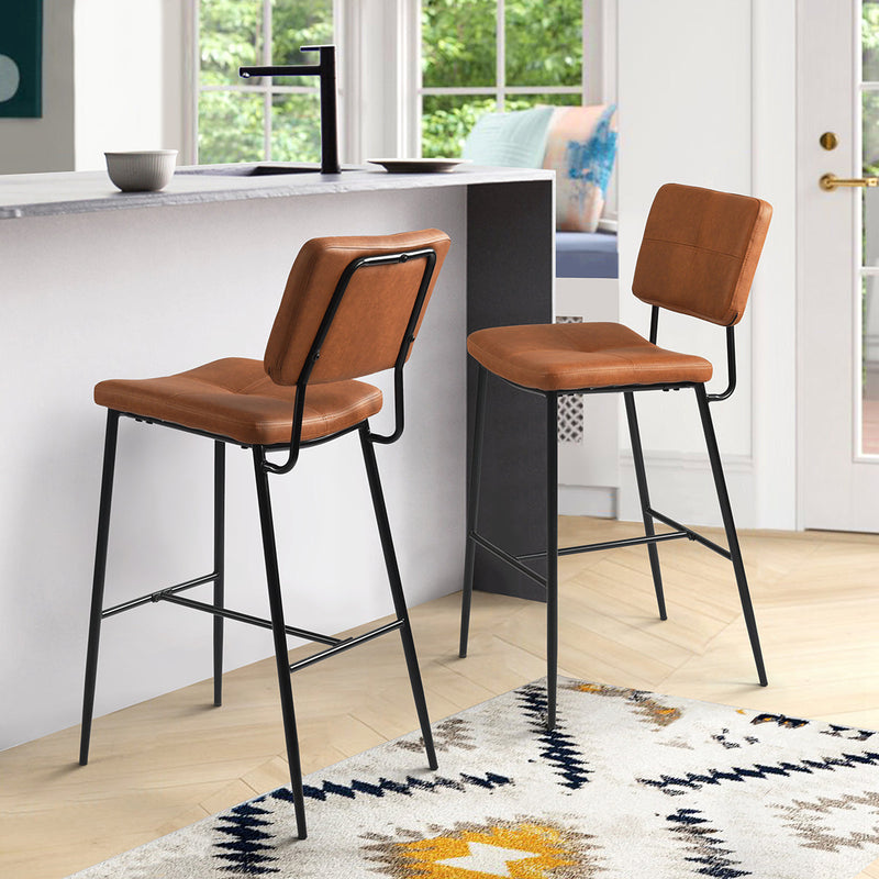 INDEPENENCE Set of 2 High Bar Stools Kitchen Dining Room