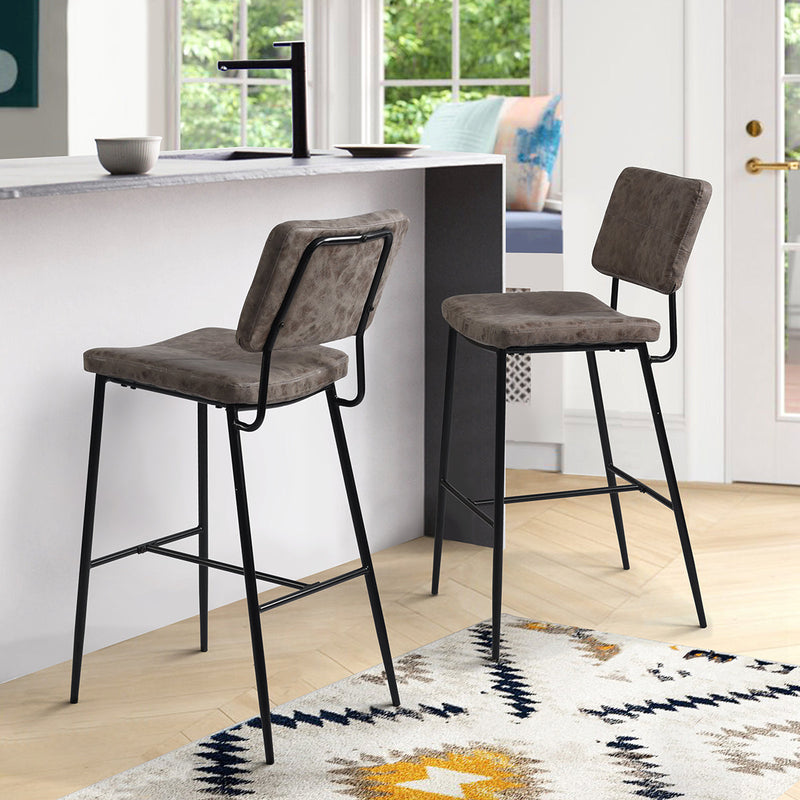 INDEPENENCE Set of 2 High Bar Stools Kitchen Dining Room