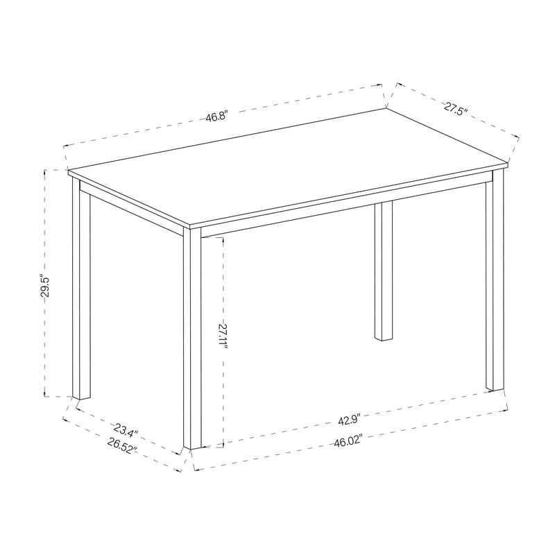 BRANDT Dining Table with Metal Leg