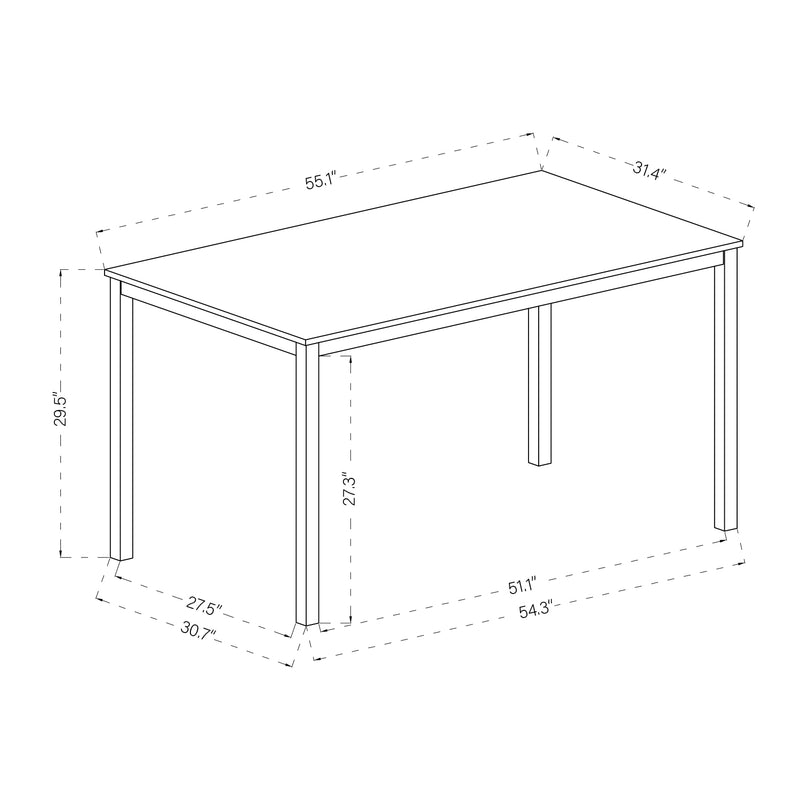 BRANDT Dining Table with Metal Leg