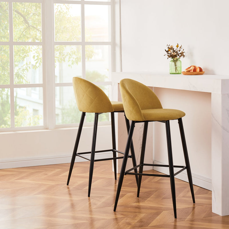 HASEEB 2-Piece 30'' Upholstered Bar Stool