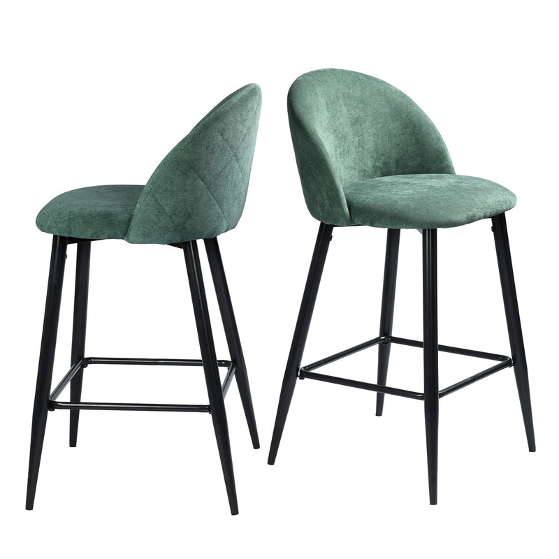 Haseeb 2-Piece 26" Upholstered Counter Height Bar Stool Bar Chairs