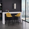 Haseeb 2-Piece 26" Upholstered Counter Height Bar Stool Bar Chairs
