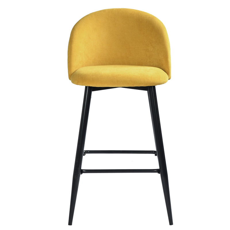 Haseeb 2-Piece 26" Upholstered Counter Height Bar Stool Bar Chairs