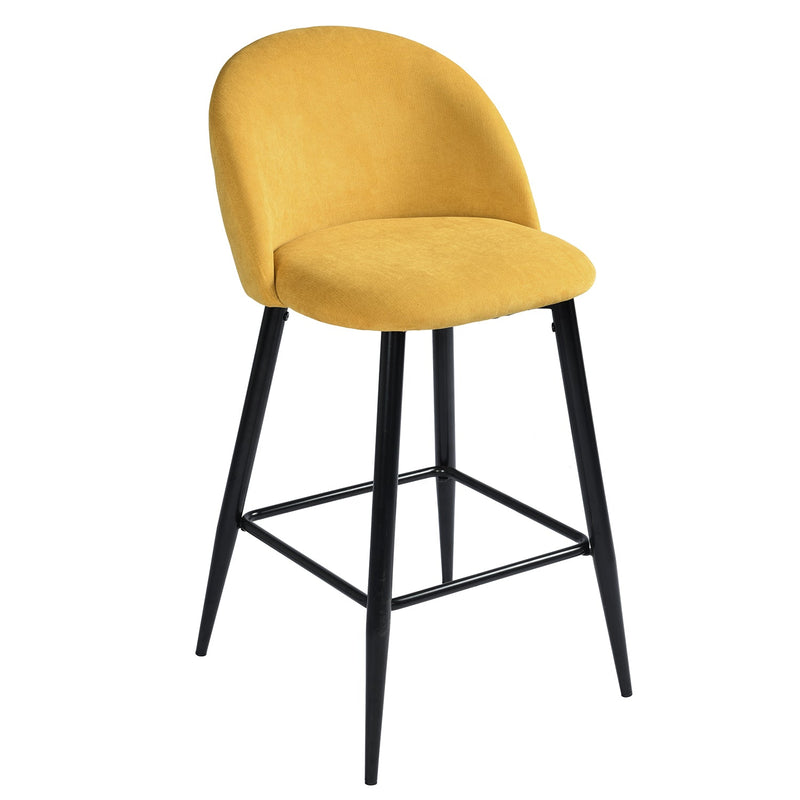 Haseeb 2-Piece 26" Upholstered Counter Height Bar Stool Bar Chairs