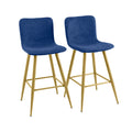26'' Upholstered Counter Height Bar Stools Set of 2 with Back