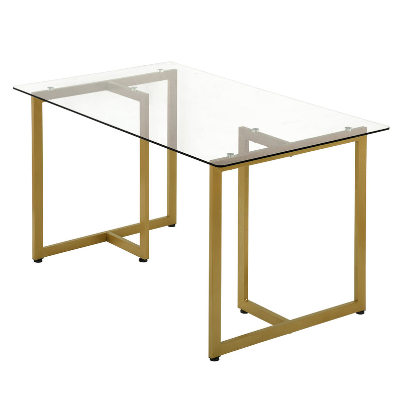 SLIP GLASS GOLD LEG  Braelyn 47.2'' Iron Dining Table