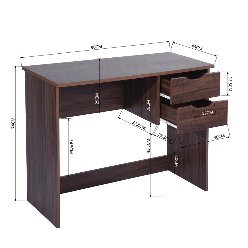 WASTON Classic desk with integrated drawers 35.4 in