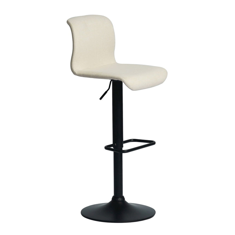 Modern Beige PP seat and back Metal footrest height adjustable Barstool