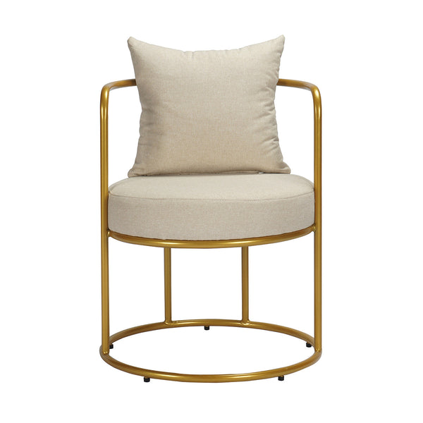 Living Room fabric Golden metal frame Leisure Chair Armchair- Homycasa