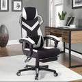 Racing Gaming Chair Office Chair Adjustable Height, White