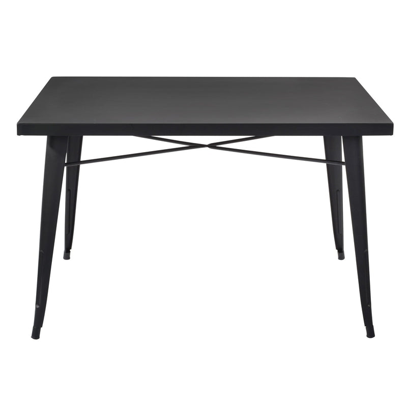 HomyCasa + Industrial Metal 47 Inch Dining Table, Tolix Style Rectangle Table