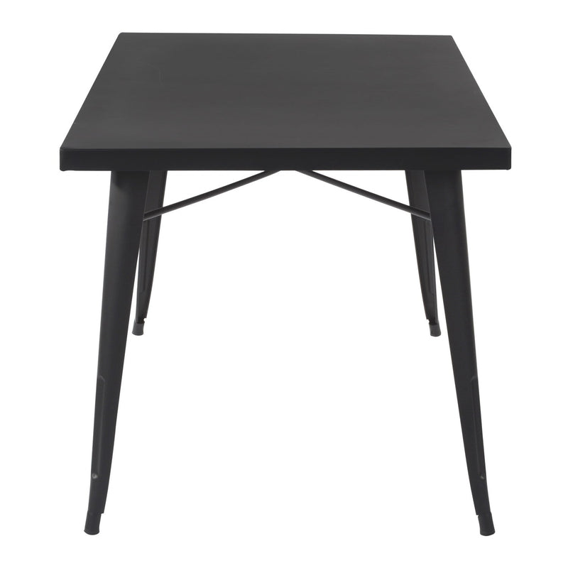 HomyCasa + Industrial Metal 47 Inch Dining Table, Tolix Style Rectangle Table