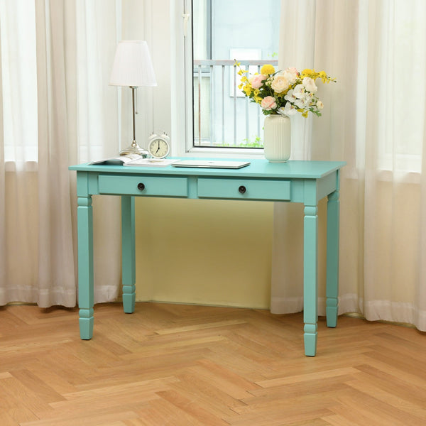 43.3' Wide Writing Desk with Drawer in GREEN