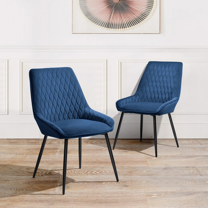 RABIOT Velvet Upholstered Dining Chair in Dining Room