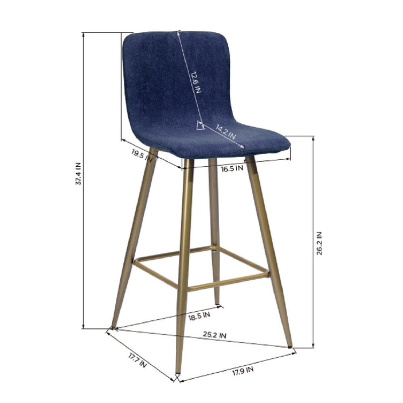 SCARGILL COUNTER Modern Counter Bar Stools(Set of 2)