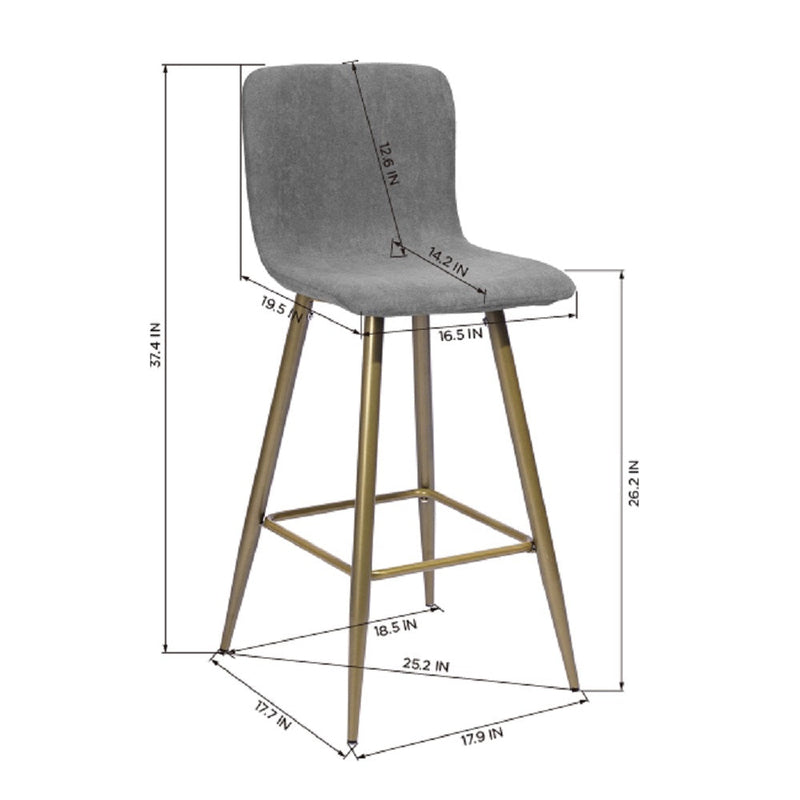 SCARGILL COUNTER Modern Counter Bar Stools(Set of 2)