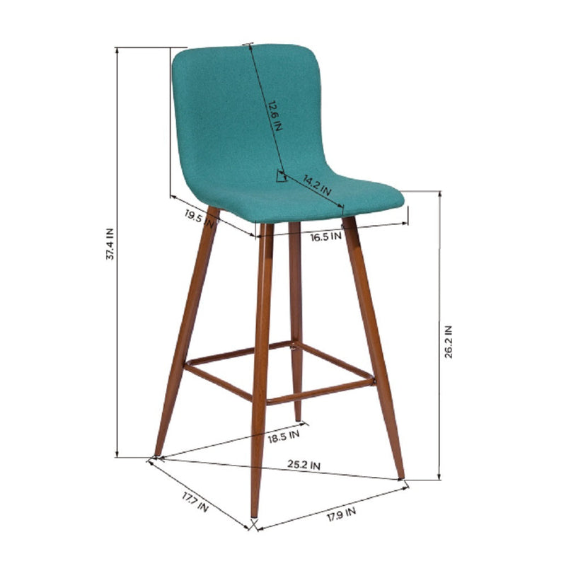 SCARGILL COUNTER Modern Counter Bar Stools(Set of 2)