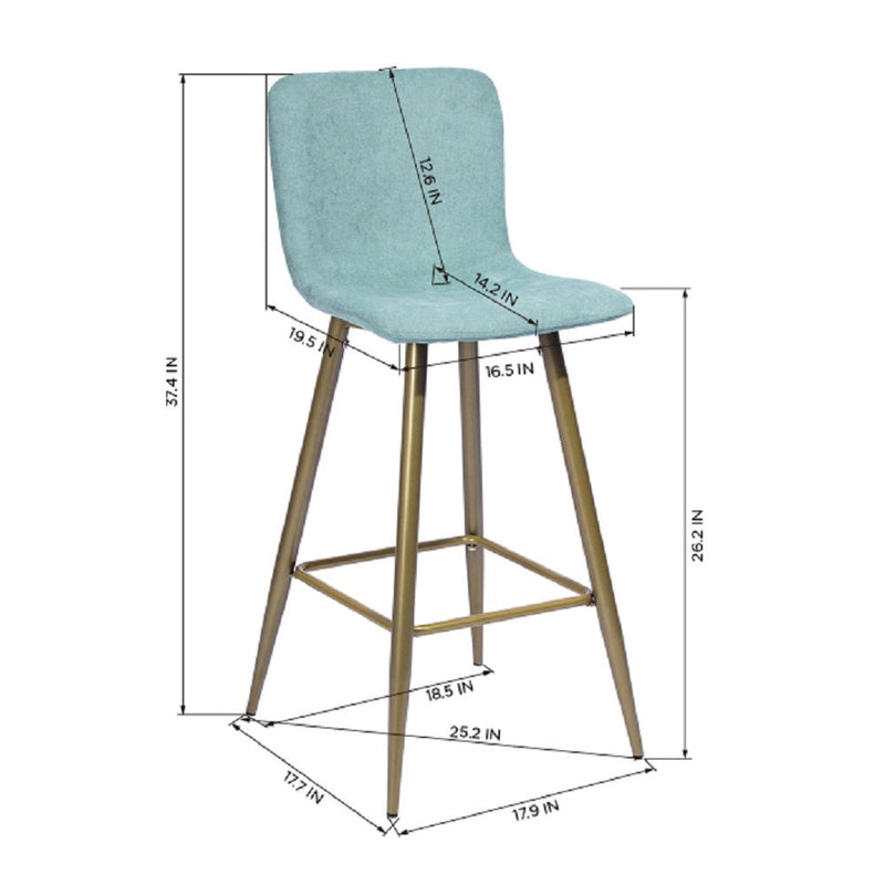 SCARGILL COUNTER Modern Counter Bar Stools(Set of 2)