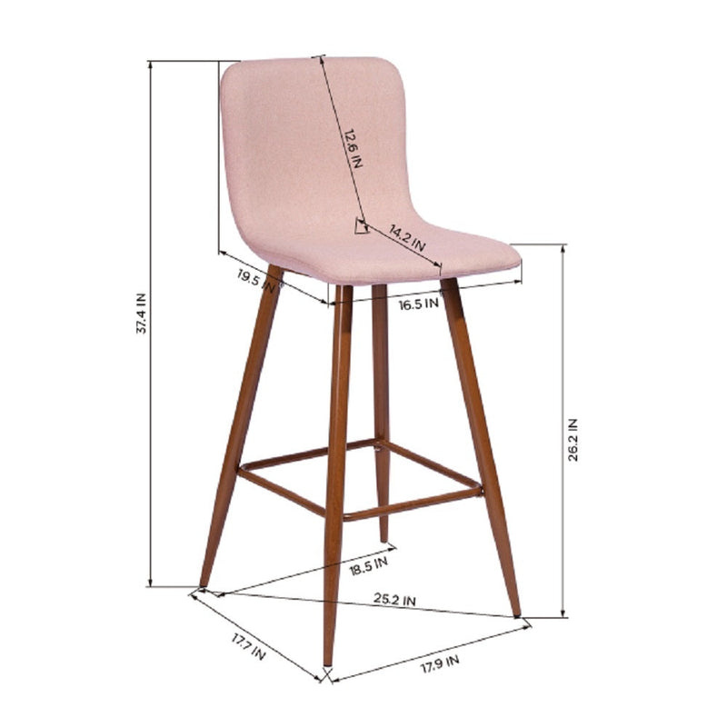 SCARGILL COUNTER Modern Counter Bar Stools(Set of 2)