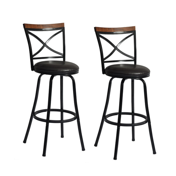 SPINACH 2-Piece Height Adjustable Swivel Counter or Bar Stool