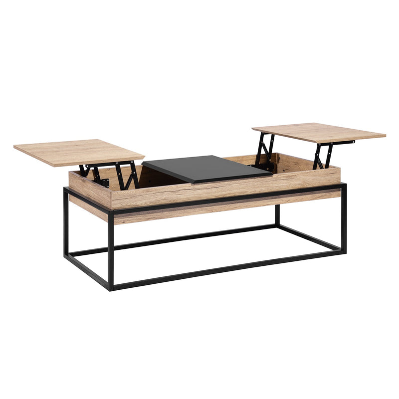 Wood Lift Top Extendable Coffee Table with Storage