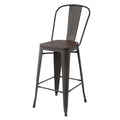 THOCAR 29 Inch Metal Bar Stools with Wooden Seat