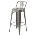 VUSTU 29 Inch Metal Bar Stoolswith Low Back