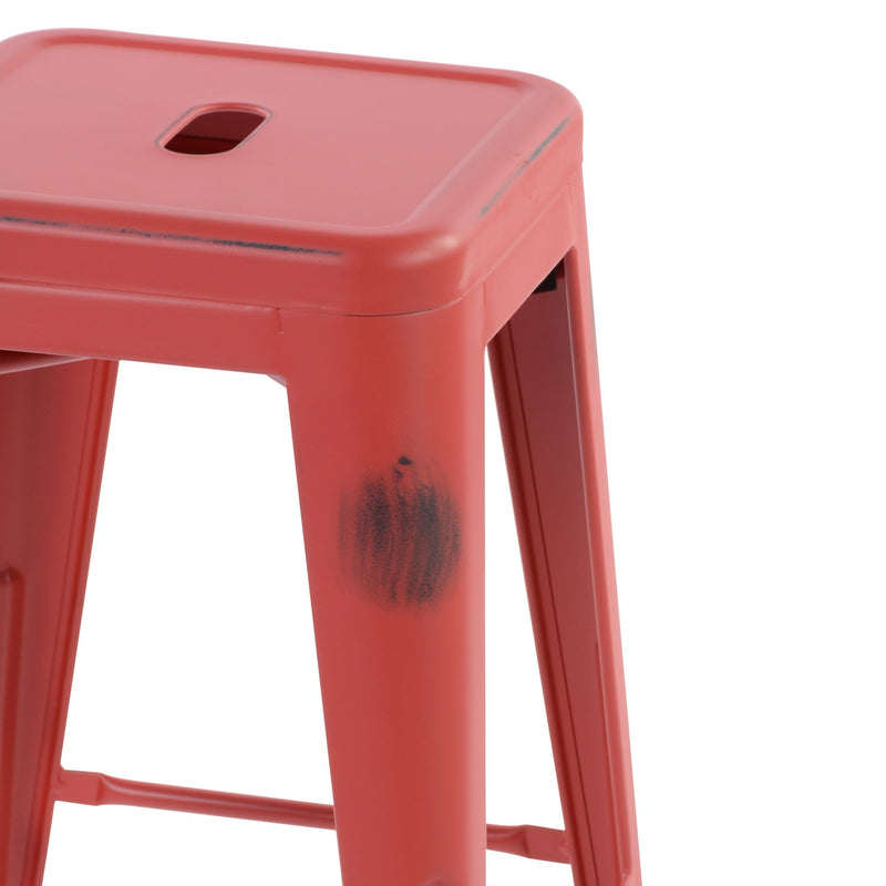 ZOLNES 24 Inch Backless Metal Counter Stools