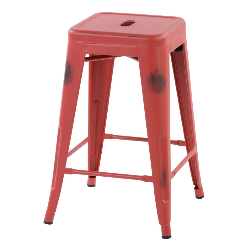 ZOLNES 24 Inch Backless Metal Counter Stools