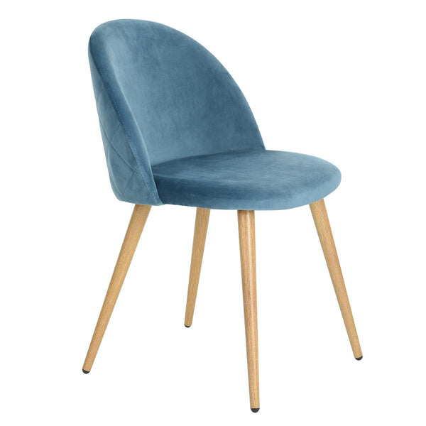 Modern and original velvet dining chair with graphic detail behind the back - ZOMBA