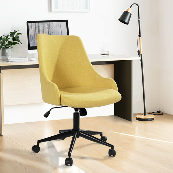 Upholstered Task Office Chair with Adjustable Height & Swivel