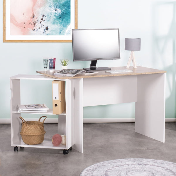 Modern 47.4'' Writing Study Desk with Removable Bookshelf