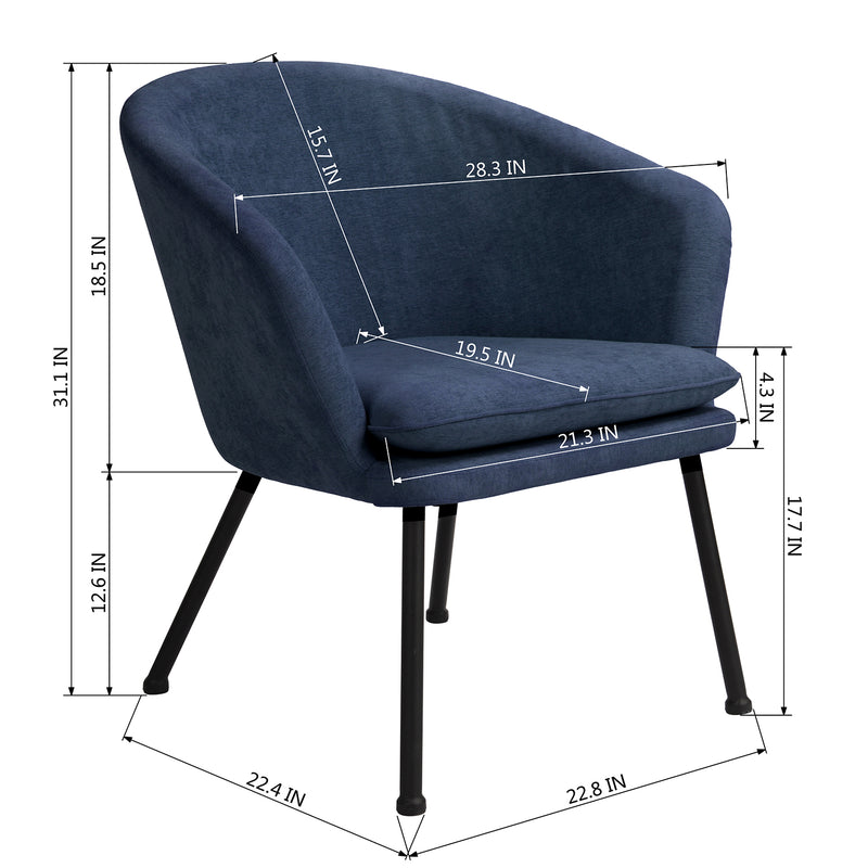 DIXIER Modern  small armchair in fabric