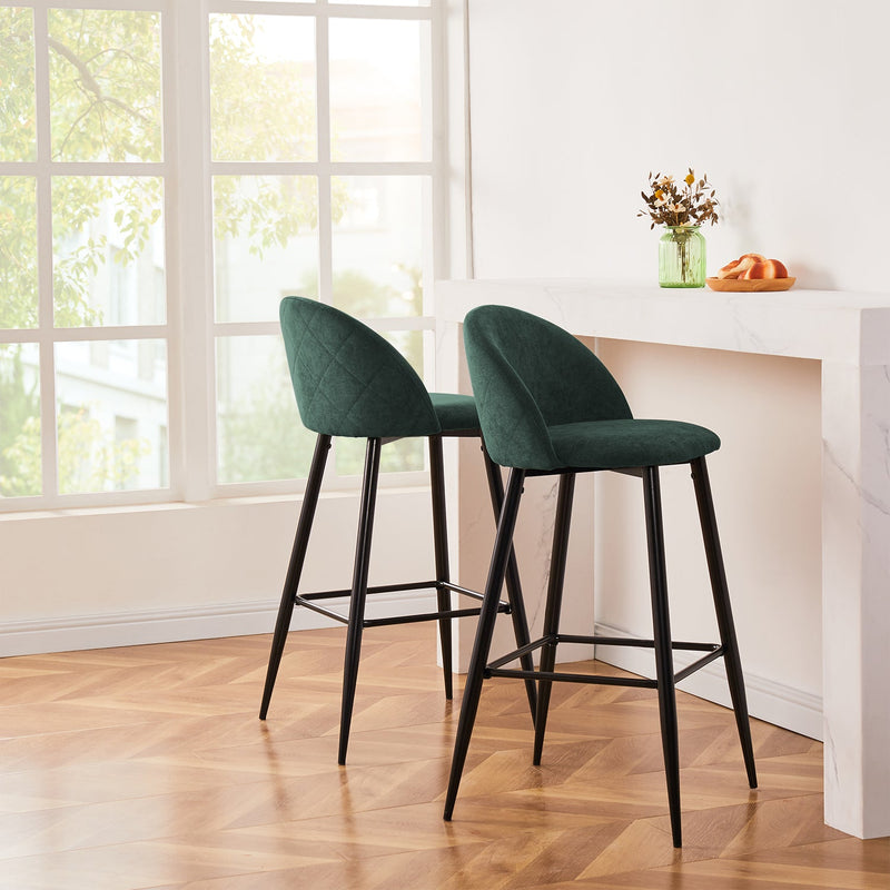 HASEEB 2-Piece 30'' Upholstered Bar Stool