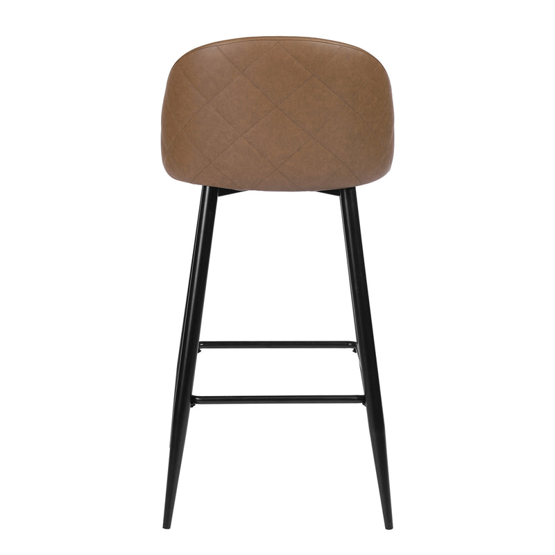 HASEEB 2-Piece Barstools with Footrest for Kitchen Dining Room