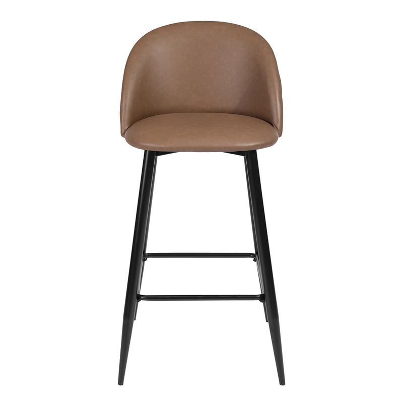 HASEEB 2-Piece Barstools with Footrest for Kitchen Dining Room