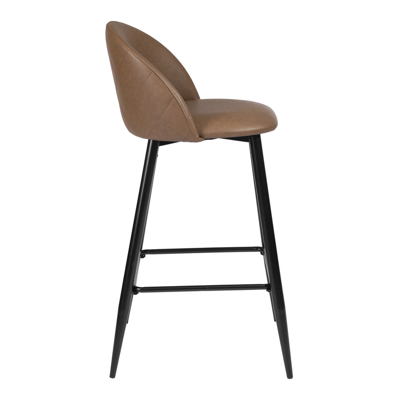 HASEEB 2-Piece Barstools with Footrest for Kitchen Dining Room